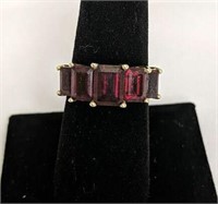 Gold and Ruby Ring size 8