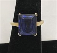 Gold and Sapphire Ring size 7.5