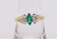 Ring: Size 10.25 10K Gold, Diamonds