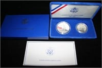 1986 U.S. Mint Silver Liberty 2 Coin Proof Set