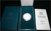 1991 U.S. Mint Korean War Proof Silver Dollar