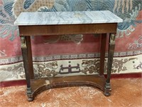 Marble Top Console Table with Caryatid Supports