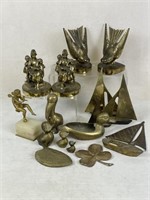 Brass Bookends and Other Decorative Items
