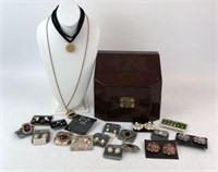 Decorative Box with Costume Jewelry