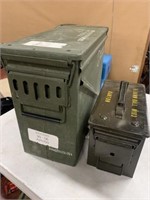 2 Metal Ammo Cans, Empty