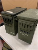 2 Large Metal Ammo Cans, Empty