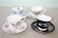 4 Cups & Saucers Including Aynsley