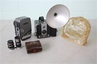 Vintage Brownie Camera with Flash &