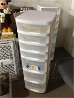 7 drawer plastic rolling bin