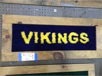 Minnesota Viking Framed yarn wall hanging