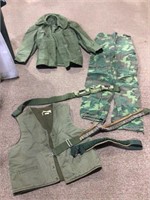 Military jacket, Vest, Pants, ammo belts