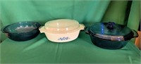 Covered Dish, Blue Bowl, Blue Bowl (lid)