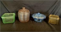 Refrigerator Jars (2), Biscuit Jar, Covered Dish