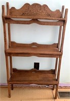 Oak Bookshelf with Carvings