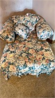 Fainting Side Chair Floral (Used but Clean)