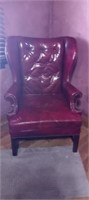 Wing Backed Leather Chair