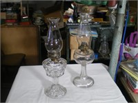 Oil Lamps, Vintage Glass