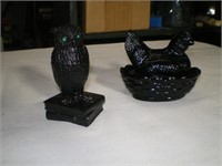 Westmoreland Glass Owl & Hen