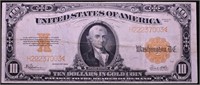 1922 10 $ GOLD CERTIFICATE  VF