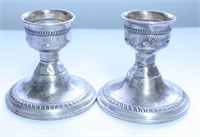 STERLING SILVER SET OF CANDLE STICKS