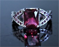 STERLING SILVER "PADPARADSCHA SAPPHIRE"