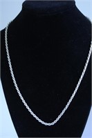 STERLING SILVER ROPE CHAIN  20"