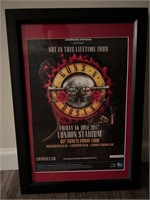Guns N Roses framed concert poster