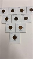 1880-1889 INDIAN PENNIES group