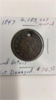 1847 Large Cent USA