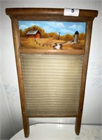 hand painted washboard