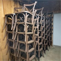 Lot of 48 Stackable Brown Event Chairs