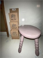 mail sorter and small stool