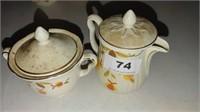 Hall's Jewel Tea creamer and sugar bowl