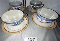 set of 4 Lusterware cups and saucers