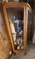 curved glass curio cabinet/ china hutch