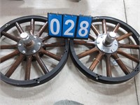 RESTORED WOOD SPOKE FORD MODEL T WHEELS