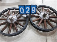 RESTORED WOOD SPOKE FORD MODEL T WHEELS