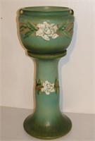 Roseville Pottery Gardenia Jardienere and Pedestal