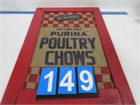 PURINA POULTRY CHOWS FRAMED BURLAP