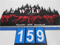 1994 RED WOLF LAGER TIN SIGN