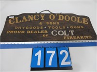 CLANCY O'DOOLE HAND PAINTED WOOD SIGN