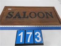 WOOD HAND PAINTED "SALOON" SIGN