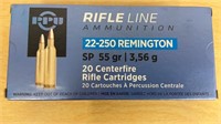 22-250 REM Ammunition 20rds