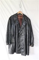 Vintage men's leather jacket - 3/4 length