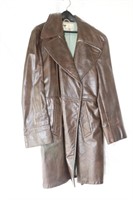 Vintage men's full length leather jacket