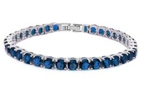 Round 14.50ct Blue Sapphire Bracelet