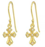 Divine Cross Dangle Earrings