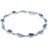 Delicate Tanzanite & Blue Opal Bracelet