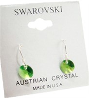 Green Swarovski Crystal Earrings
