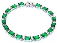 Radiant 17.50ct Emerald Bracelet